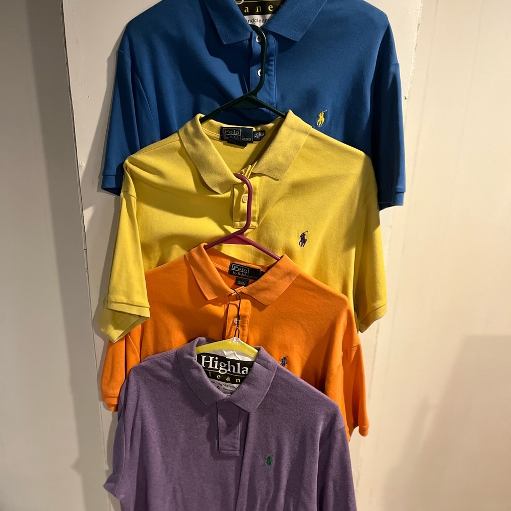 Set of 4 Polo Ralph Lauren collared t-shirts